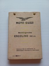 Moto Guzzi Ercolino 192 1956-57 manuale officina originale motocarro shop manual