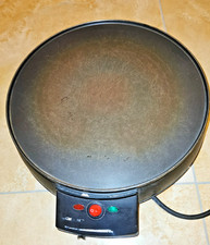 Piastra Antiaderente Crepes crepiera Termostato 900w Diametro 29 cm CM3372