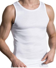 PEROFIL - Canottiera Spalla Larga Uomo in Filo di Scozia Ultrafine