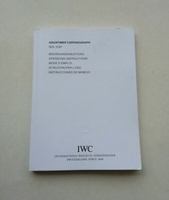 IWC Aquatimer Chronograph Booklet Instruction Manual