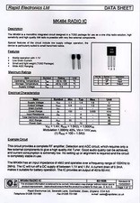LOT DE 2 x MK484 - CIRCUIT INTEGRE RECEPTEUR RADIO AM PO-GO = ZN414