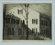 GIORGIO FLORIAN Pordenone Villa Ottoboni 1986 - 17x24cm Acquaforte 26/30