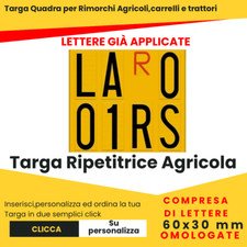 Targa ripetitrice per rimorchi - targa,