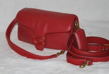 🌸 Borsa a tracolla Coach Pillow Tabby 26 borsa a tracolla borsa a mano in pelle rossa nuova con etichette