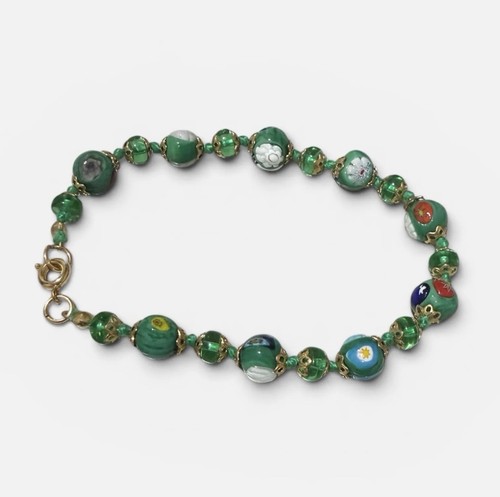 Bracciale vetro murano verde - vetro,