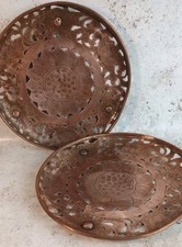 Pair Vintage Copper Plate x2