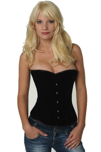 Corsetto corsetto nero velluto