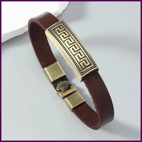 Bracciale uomo pelle vintage - , 1