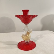  Vetro Murano Rosso E Oro Vintage