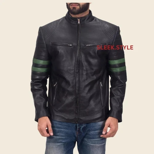 Giacca pelle biker 100 nuova - pelle,