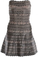 HERVE LEGER MINI ABITO NERO