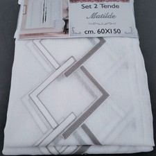 Coppia tendine a vetro bianche