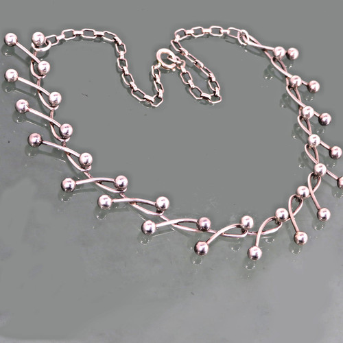 Collana modernista argento - collana,