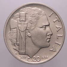 20 CENTESIMI 1936 IMPERO SPL+