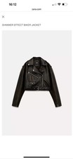 Giacca di pelle Zara taglia M