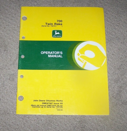 John deere 700 twin - john, ser