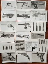 Armi da Fuoco Mitragliatrice Pistola Munizioni Fucile 19 Foto Vecchie Stampe