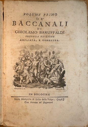 Girolamo baruffaldi baccanali - baruffaldi,,
