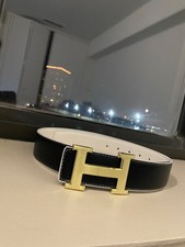 Cintura uomo Hermes bianca e