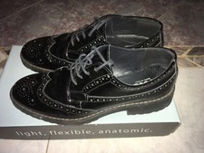 scarpe inglesine donna nere IMAC vera pelle made in Italy