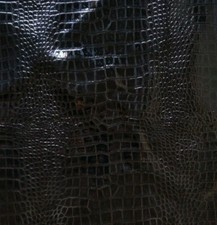 vera pelle morbida stampato coccodrillo 1 mm pellami pellame blu perlato