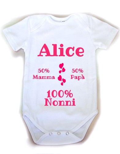 Body personalizzato 100 amore - 100%,