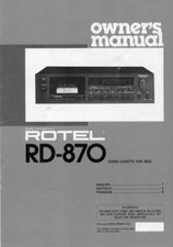 Rotel RD-870 Cassettiera