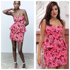 Mini Abito Zara Rosa Floreale