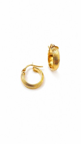 Orecchini cerchio oro - oro, 18