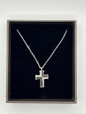 collana uomo oro bianco 18 kt di Zancan con diamanti bianchi e neri