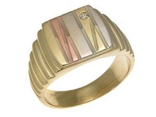 men's 18kt gold ring stone