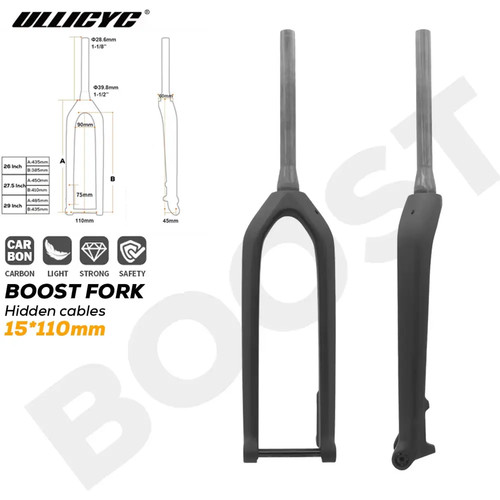 Forcella mtb thru axle - axle, boost