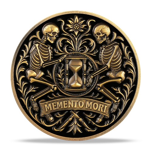 Moneta memento mori - memento, ricorda