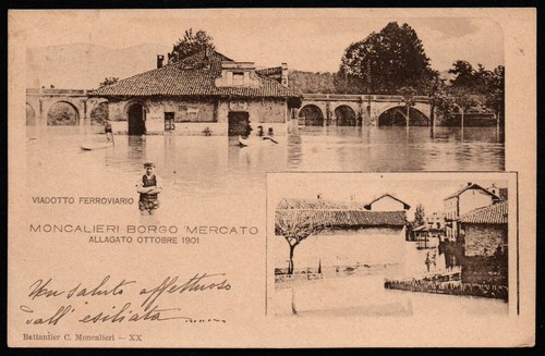 Cartolina moncalieri borgo - cartolina,