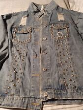 Giubbino Jeans Con Borchie  Uno Nero Ed Uno Color Jeans Usati Pochissimo 