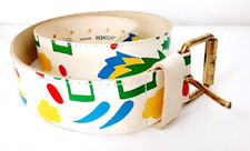 ENRICO COVERI You Young 80s italy cintura bianca fantasia multicolor taglia 44