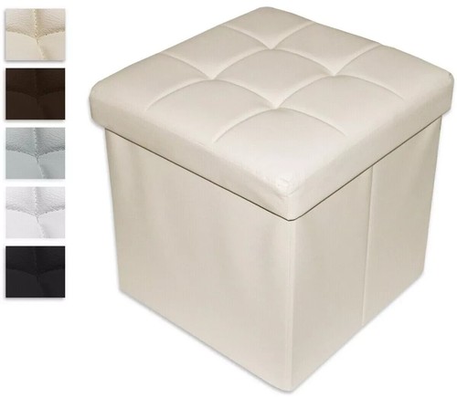 Pouf puff contenitore ecopelle - pouf,