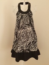 Top Canotta mini abito Bianca E Nera Vestibilità Tg M