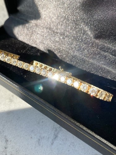 14k yellow gold tennis - 14k,