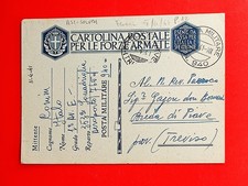 1941 cart. pt forze armate da p.m. 940 353° squadriglia aeroporto per breda