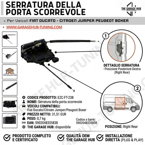 Serratura porta posteriore - serratura,