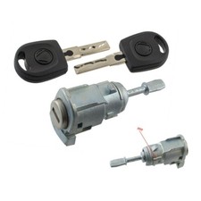 VW POLO 9N 02-08 KIT COPPIA SERRATURA CILINDRETTO PORTE ANTERIORI SX + DX