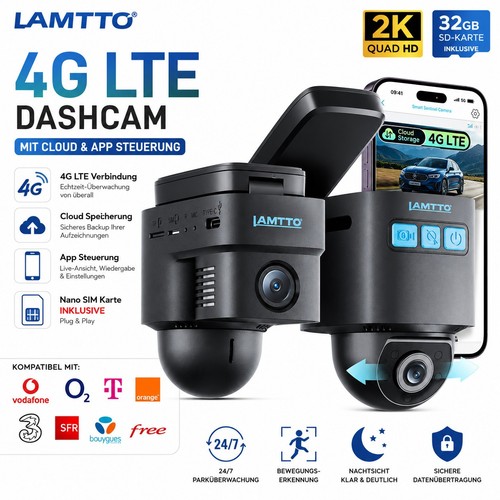 Dash cam lte dual con - 4g,