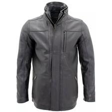Giacca pelle biker uomo
