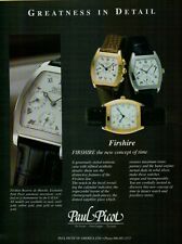 Orologio cronometro Paul Picot Firshire Reserve de Marche 1999 stampa vintage pubblicità