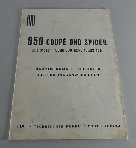 Manuale officina fiat - manuale, 850