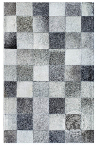 Tappeto patchwork vera pelle