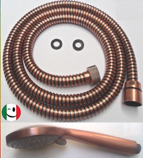 FLESSIBILE DOCCIA CM. 150 OTTONE + DOCCETTA IDRO A 5 FUNZIONI RAMATO - RAME