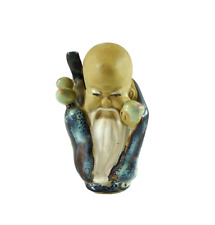 STATUINA CINESE STATUETTA GRESS CERAMICA CINA VINTAGE VECCHIO SAGGIO