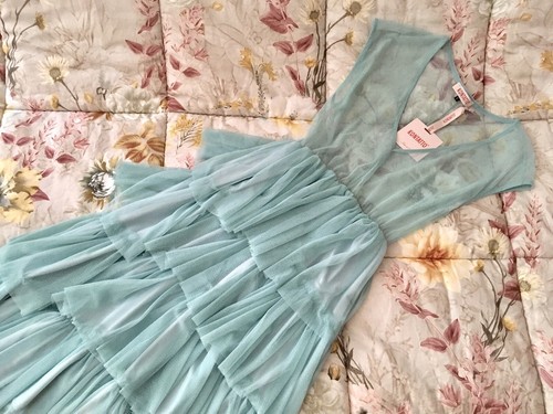 Abito verde tiffany tulle - verde, in
